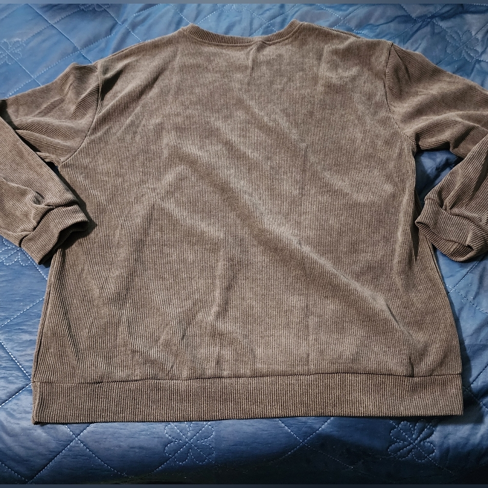 NIP Womens Gray Ultra Soft Sequin Long Sleeve Football Top. - Picture 7 of 15
